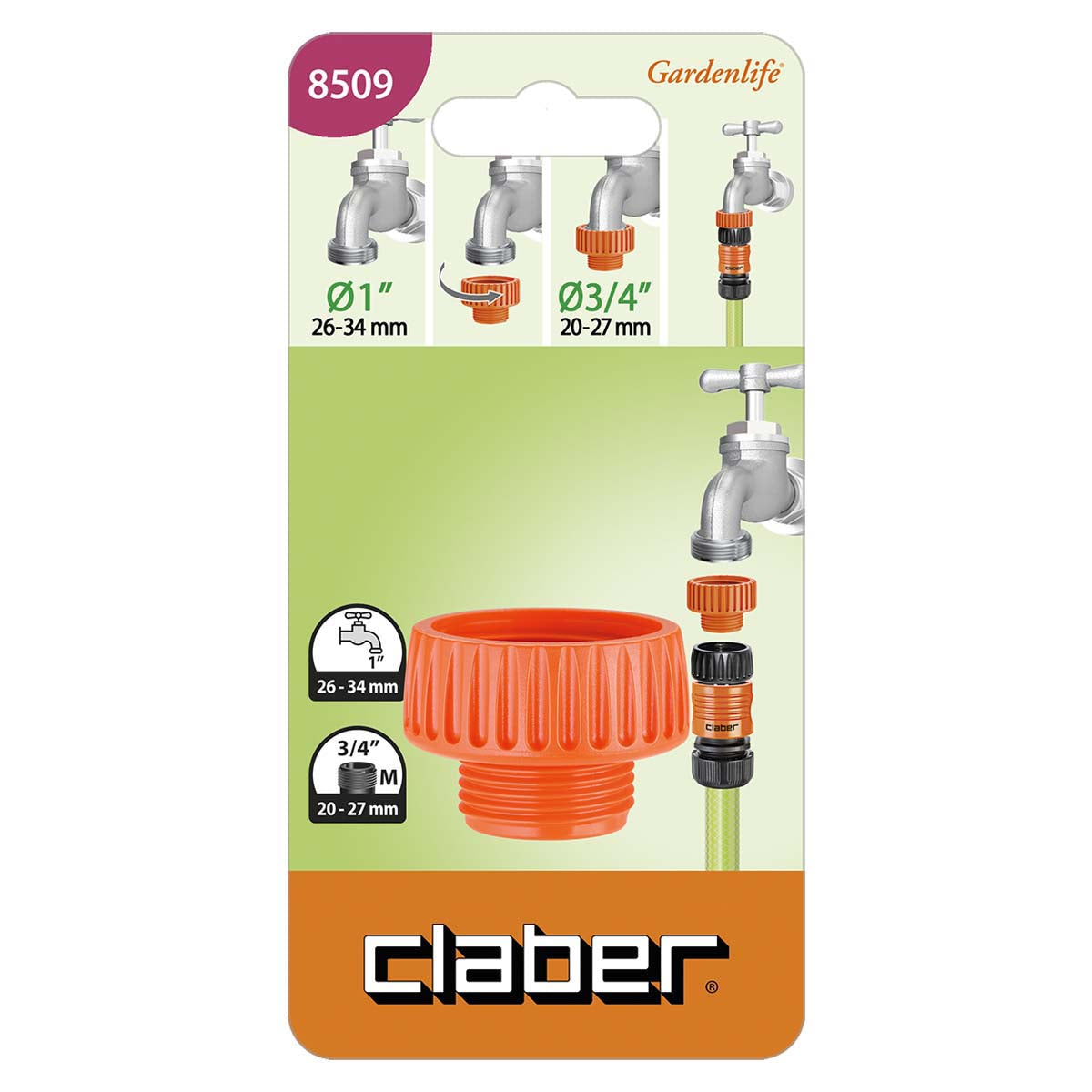 1" F auf 3/4" M Adapter (8509)