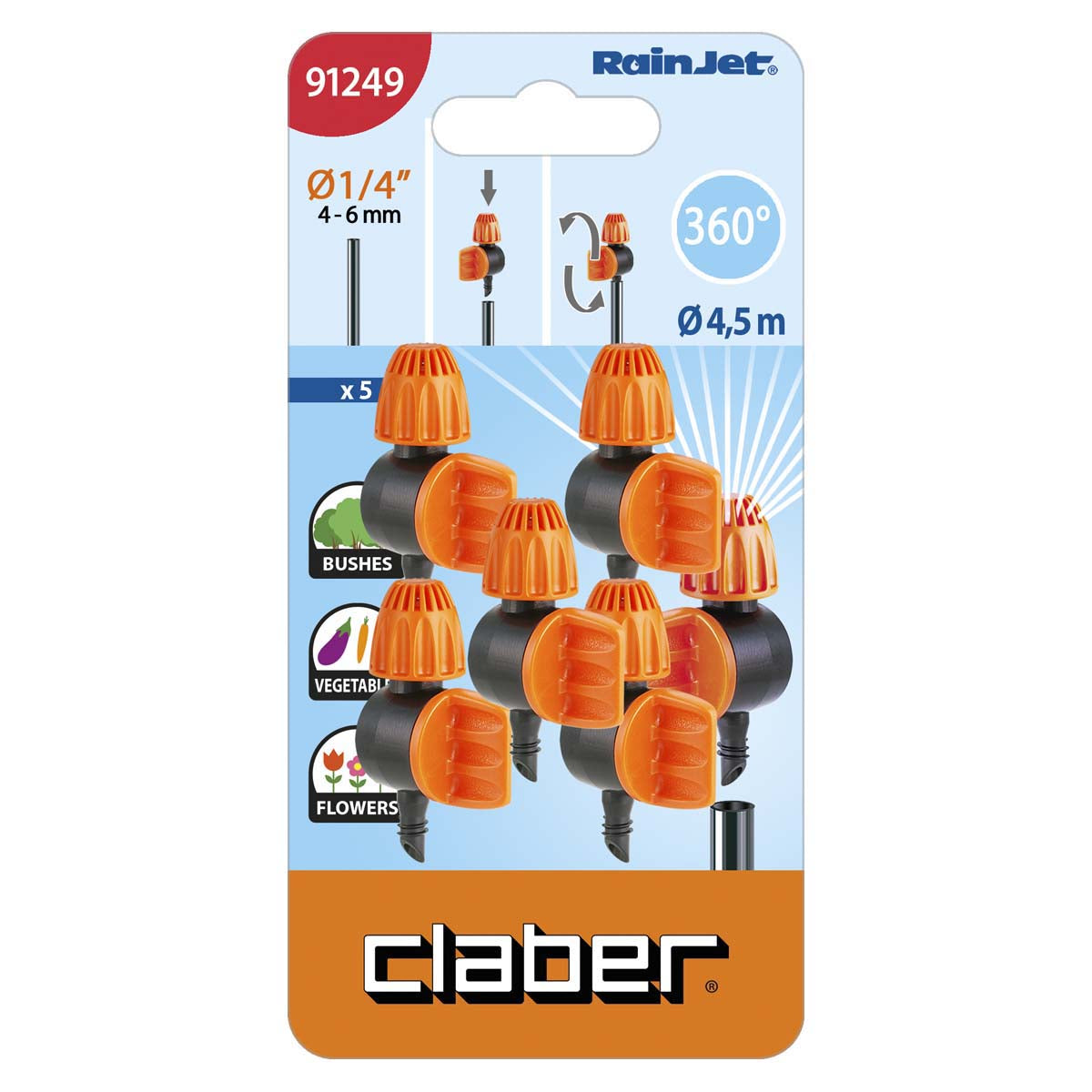 Claber 360° verstellbarer Mikrosprinkler (91249)
