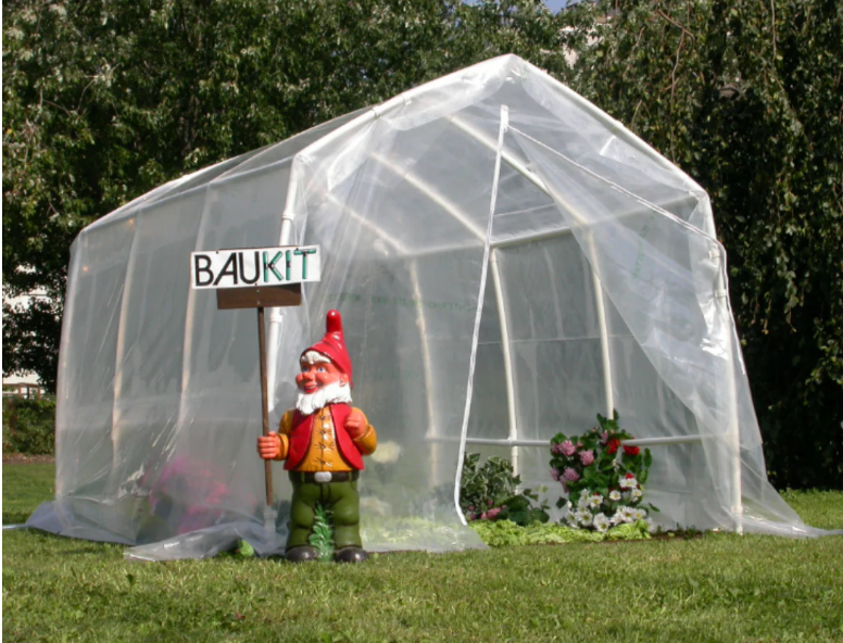 Tomaten-Gewächshaus „Hausform“.