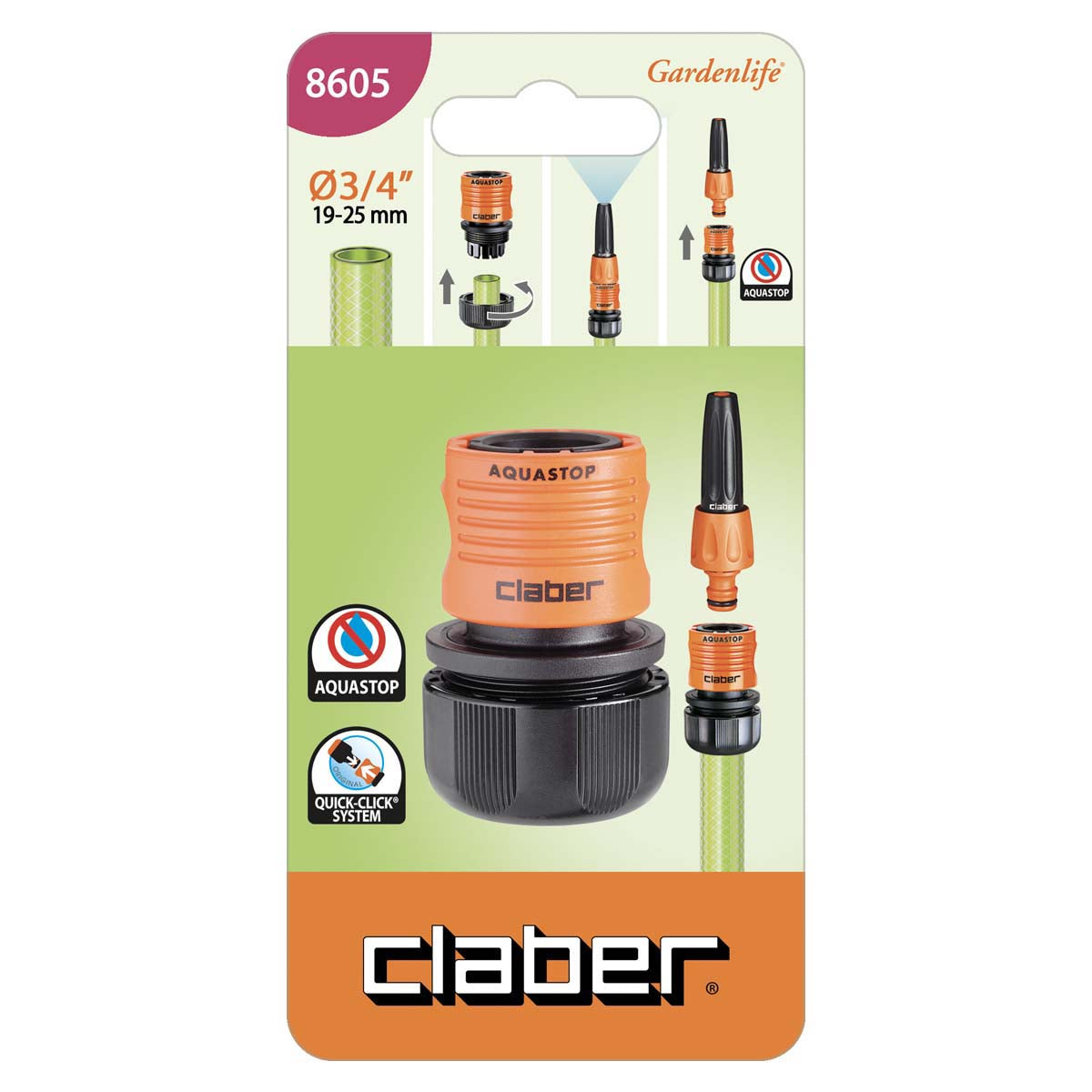 Claber 3/4" Stop-Fitting (8605)