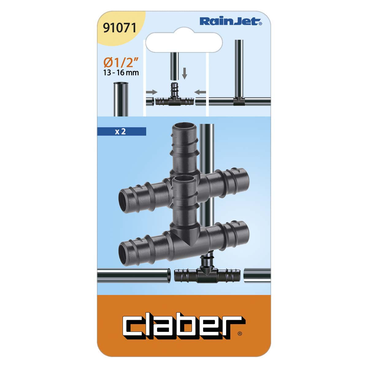 Claber T-Verbinder 1/2" (91071)