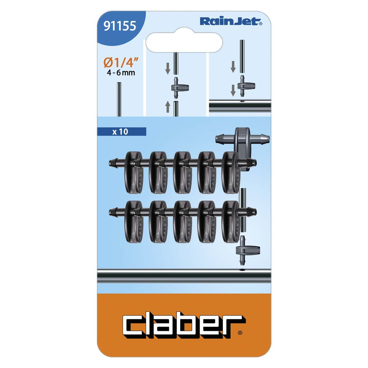 2-Wege-Verbinder für KapillarRohr Claber (91155)