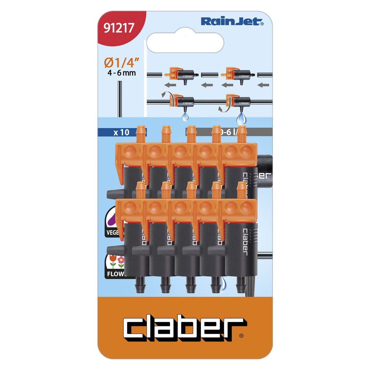 Claber 2-fach verstellbare Tropfer (91217)