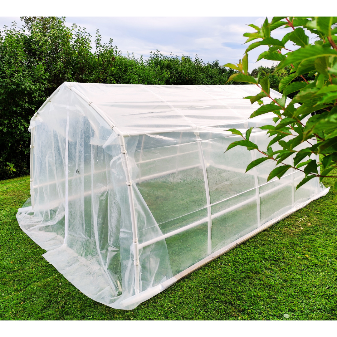 Tomaten-Gewächshaus „Hausform“.