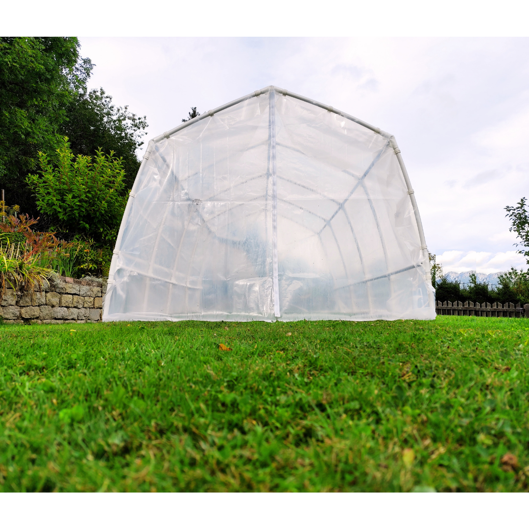Tomaten-Gewächshaus „Hausform“.