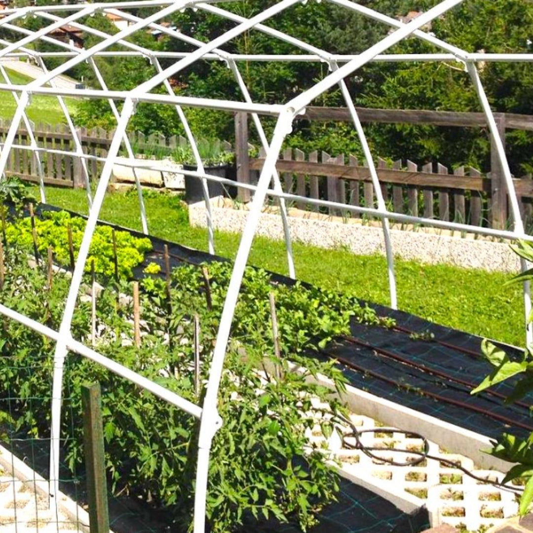 Modulare Gewächshausstruktur aus PVC – Ohne Abdeckung (Nur Gestell)