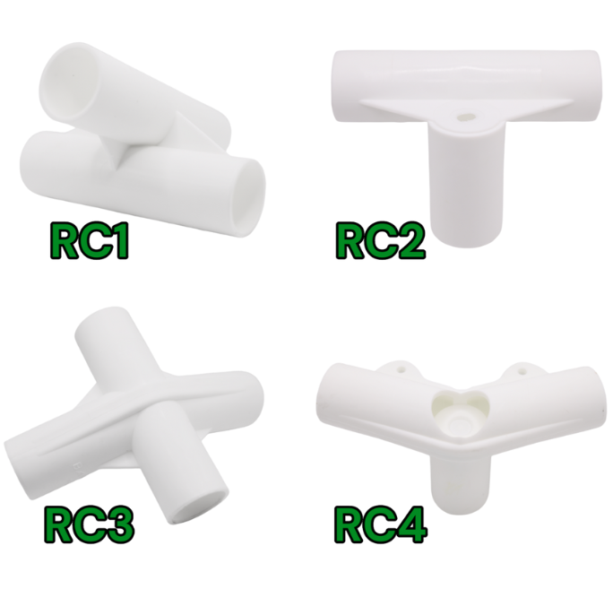 Verbinder für Baukit-Gewächshäuser (RC1, RC2, RC3, RC4)
