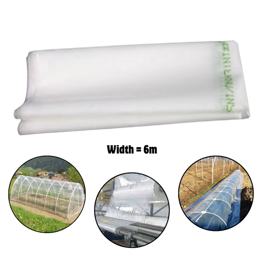 Telo copertura per serra in nylon 200 g/m² larghezza 6 metri